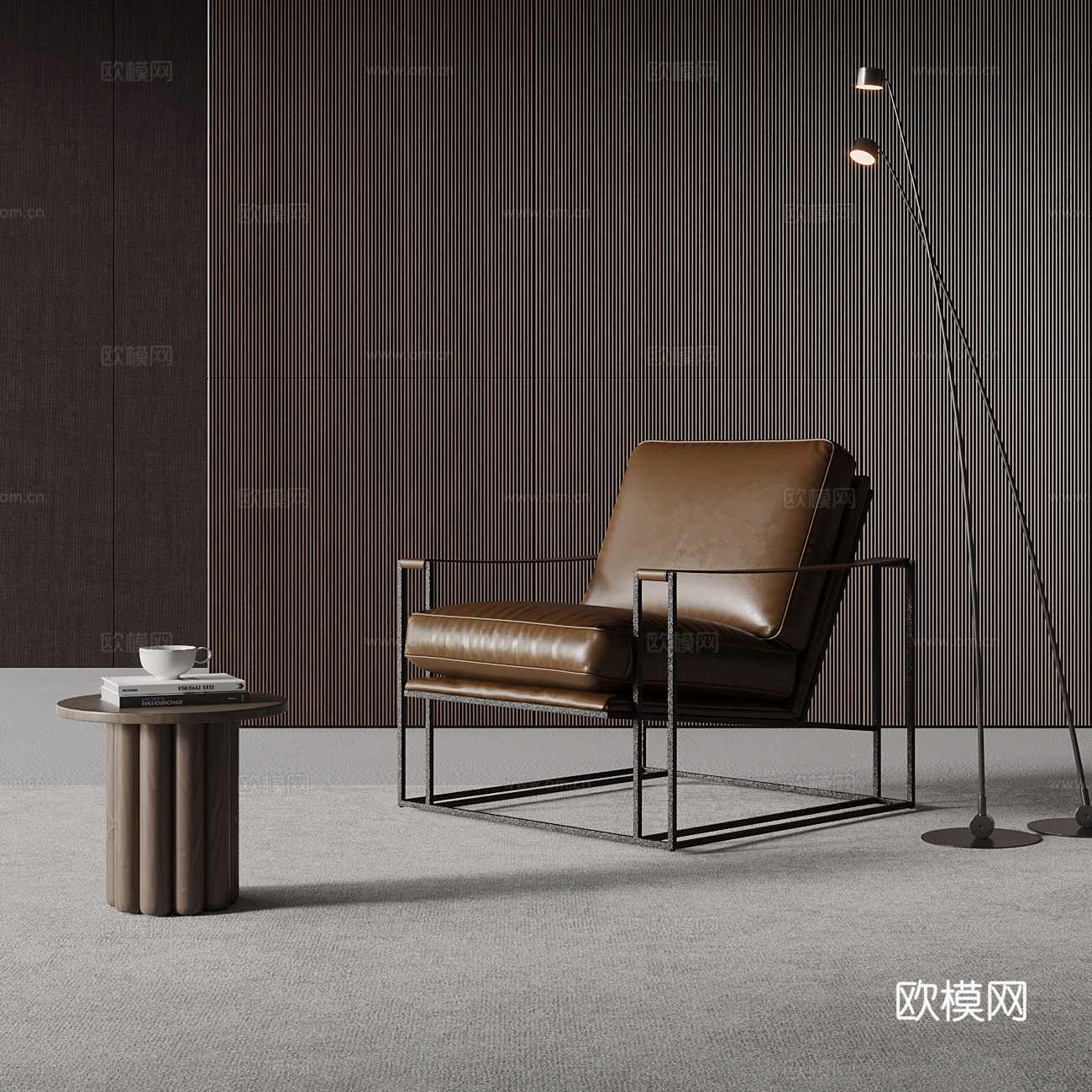 意式休闲椅su模型