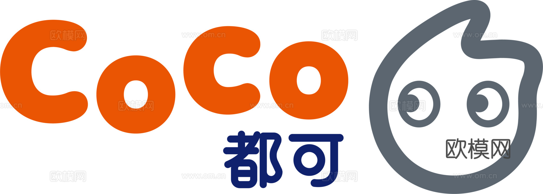CoCo都可，奶茶店logo
