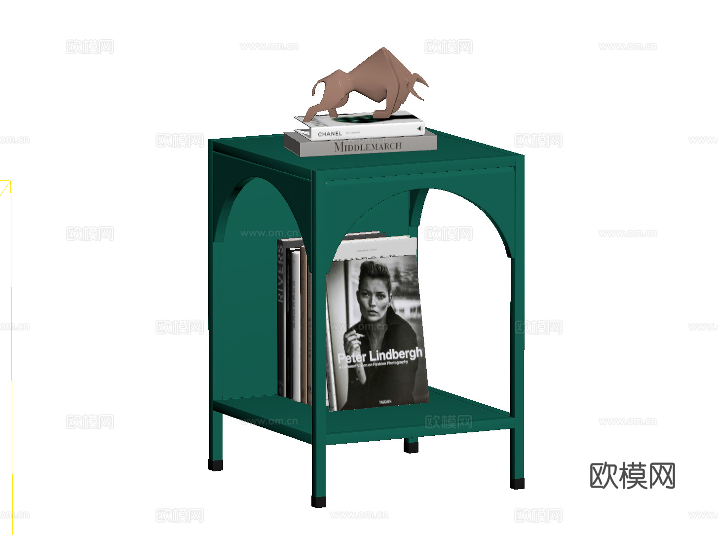 包豪斯边几 现代床头柜 多巴胺置物架 孟菲斯su模型