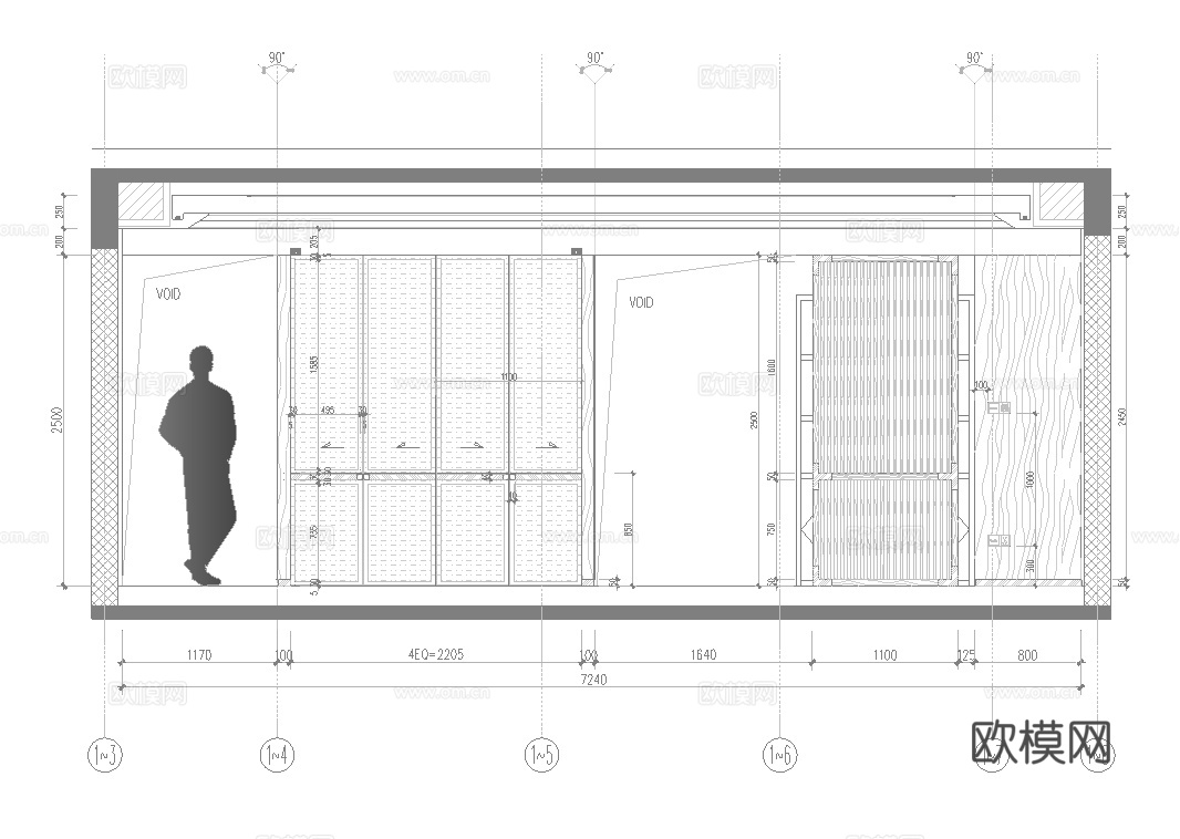 轻奢别墅 样板间 最新全套施工图 效果图合集cad施工图下载（渲染图6）
