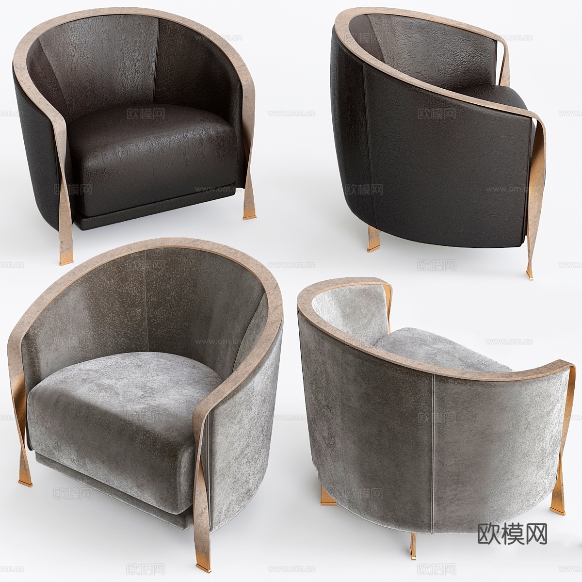 扶手椅 Rugiano 家具 Nella Vetrina3d模型下载