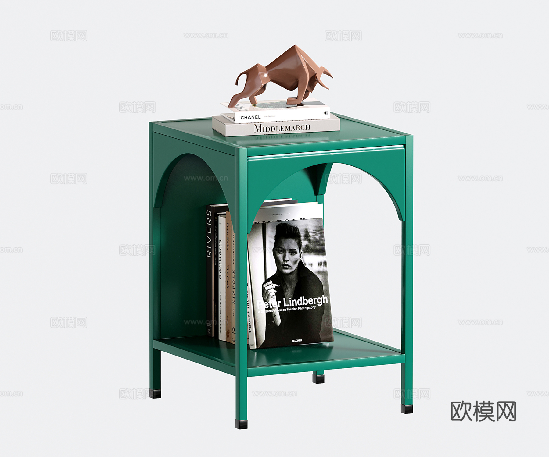 包豪斯边几 现代床头柜 多巴胺置物架 孟菲斯3d模型下载