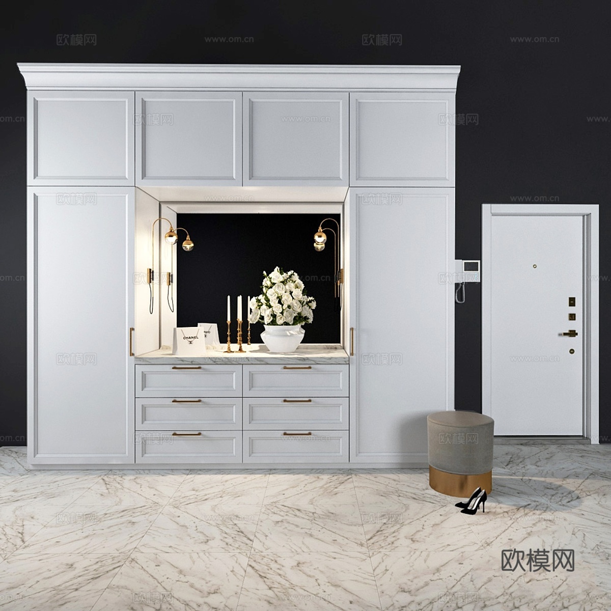 走廊构图_173d模型下载