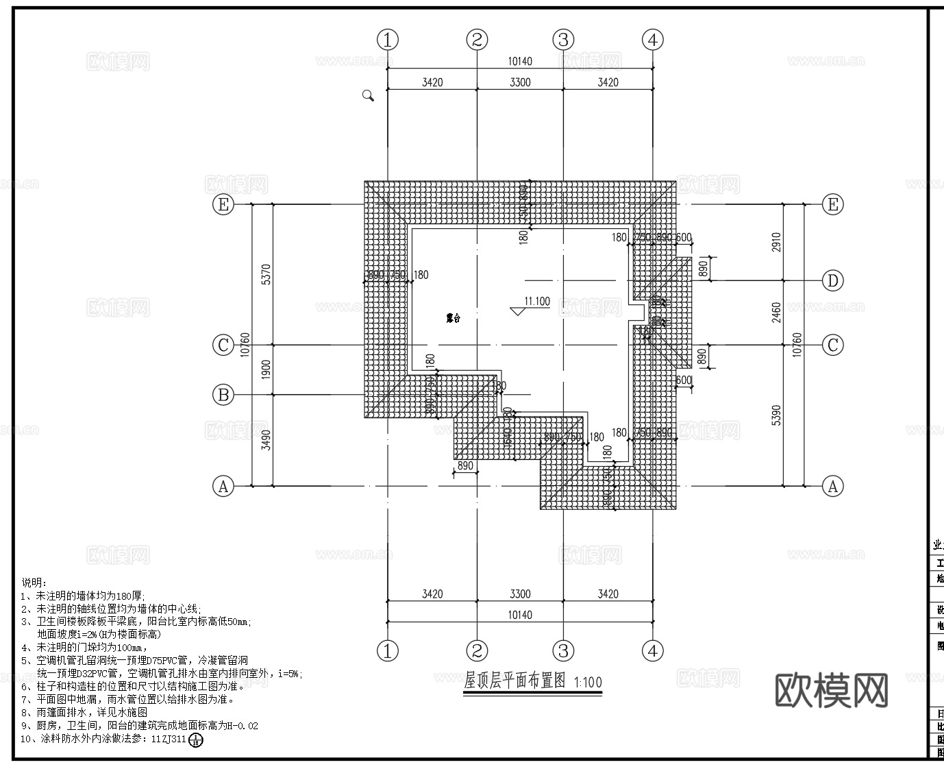 欧式别墅cad施工图cad施工图