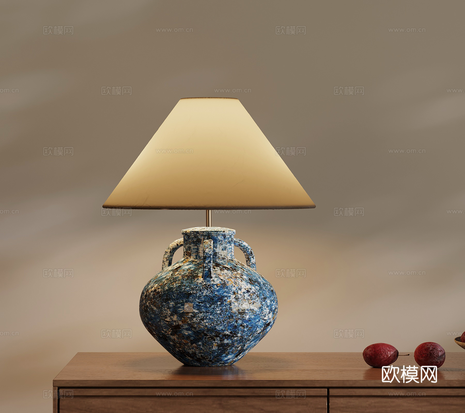新中式台灯3d模型下载