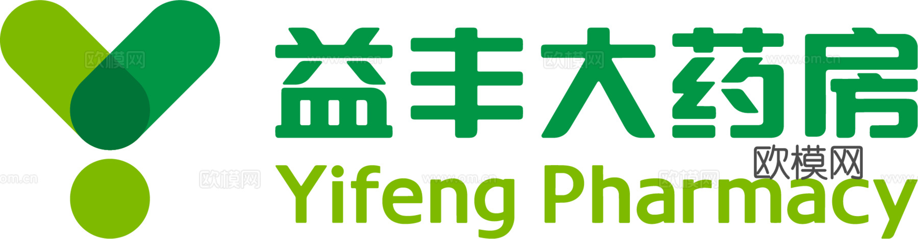益丰大药房，药店买药logo