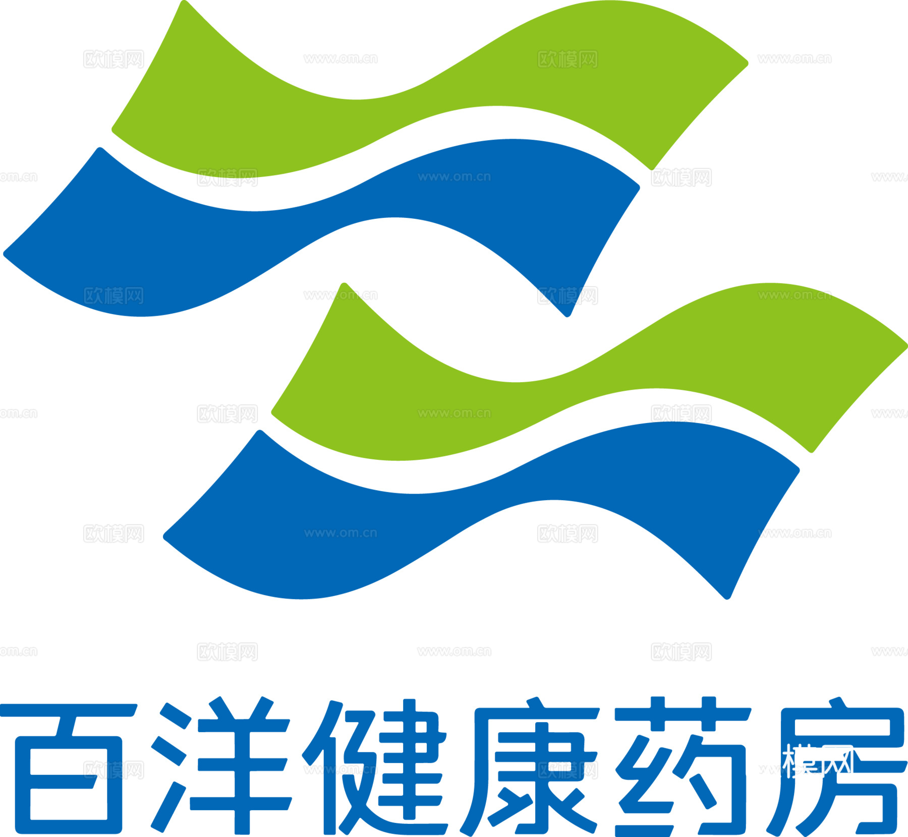 百洋健康药房，药店买药logo