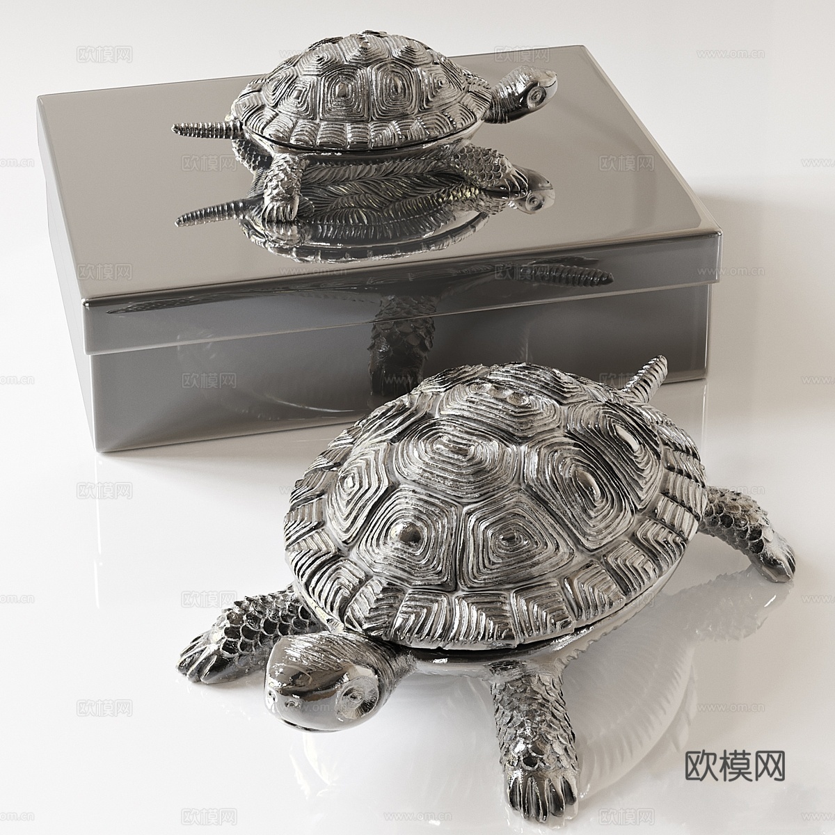 艾克霍尔茨龟壳造型收纳盒M3d模型下载