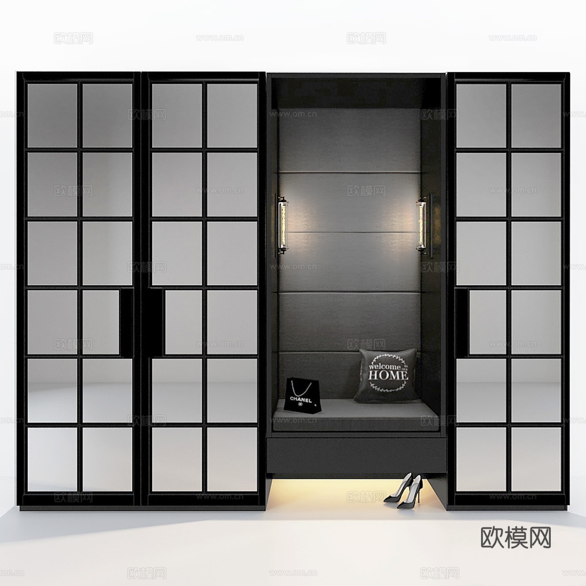 走廊构图_63d模型下载