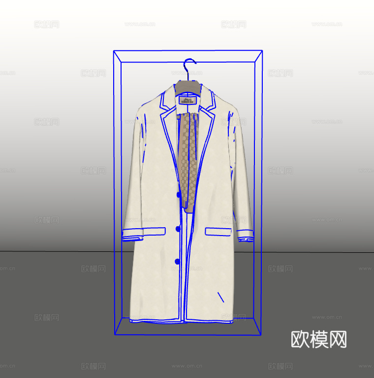 衣服su模型下载（渲染图2）