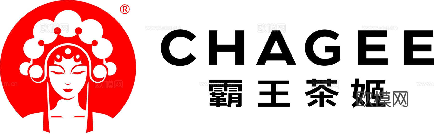 霸王茶姬，奶茶店logo