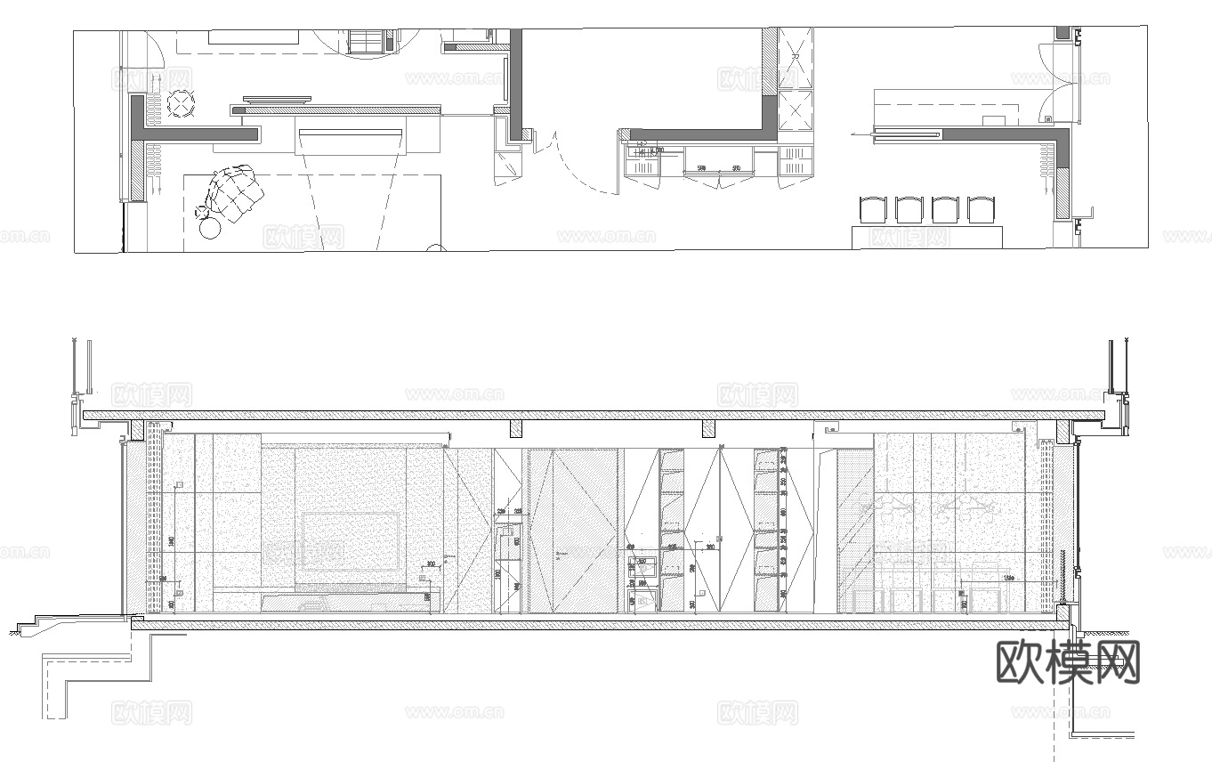 轻奢别墅 样板间 最新全套施工图 效果图合集cad施工图