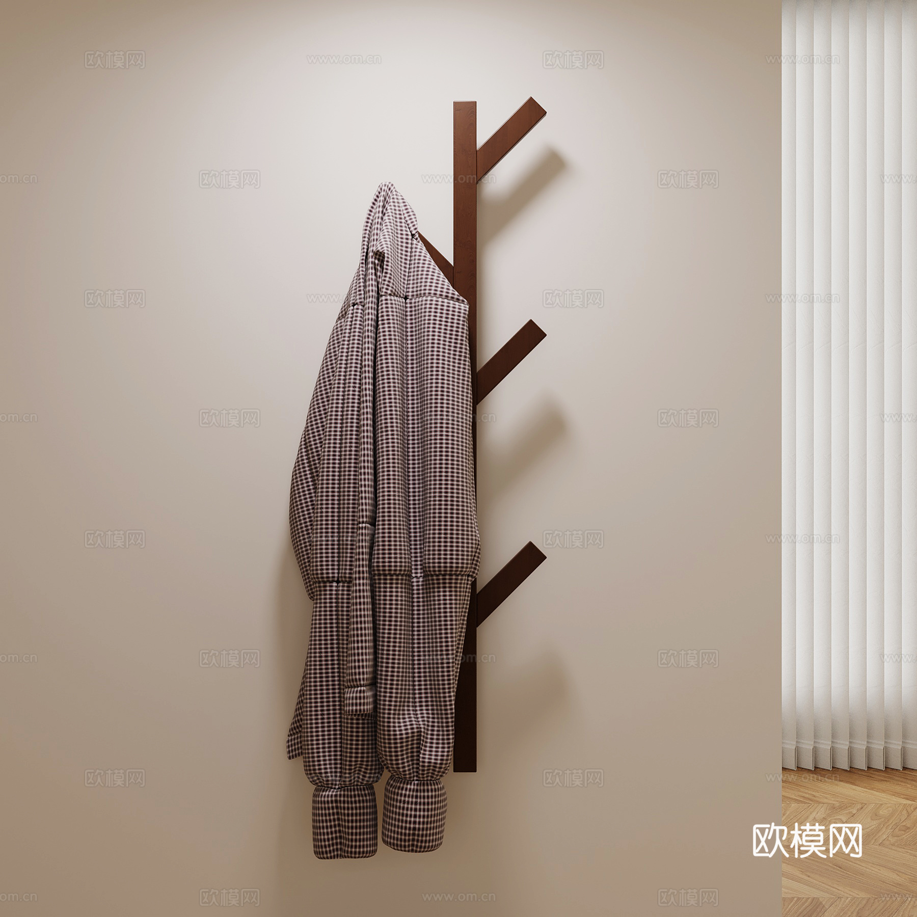 现代挂钩 挂衣钩su模型