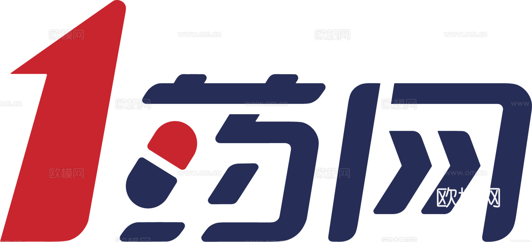 1药网，药店买药logo