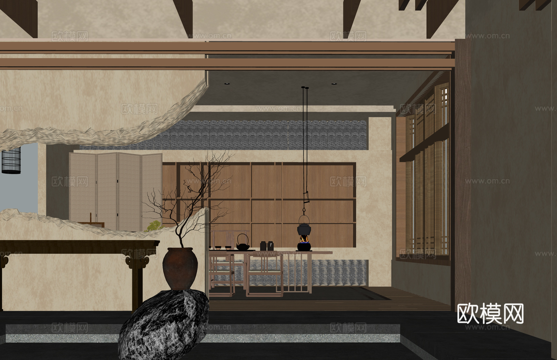 客厅 茶几 茶室 卫生间 餐厅 茶桌组合 茶台 工装 厨房su模型