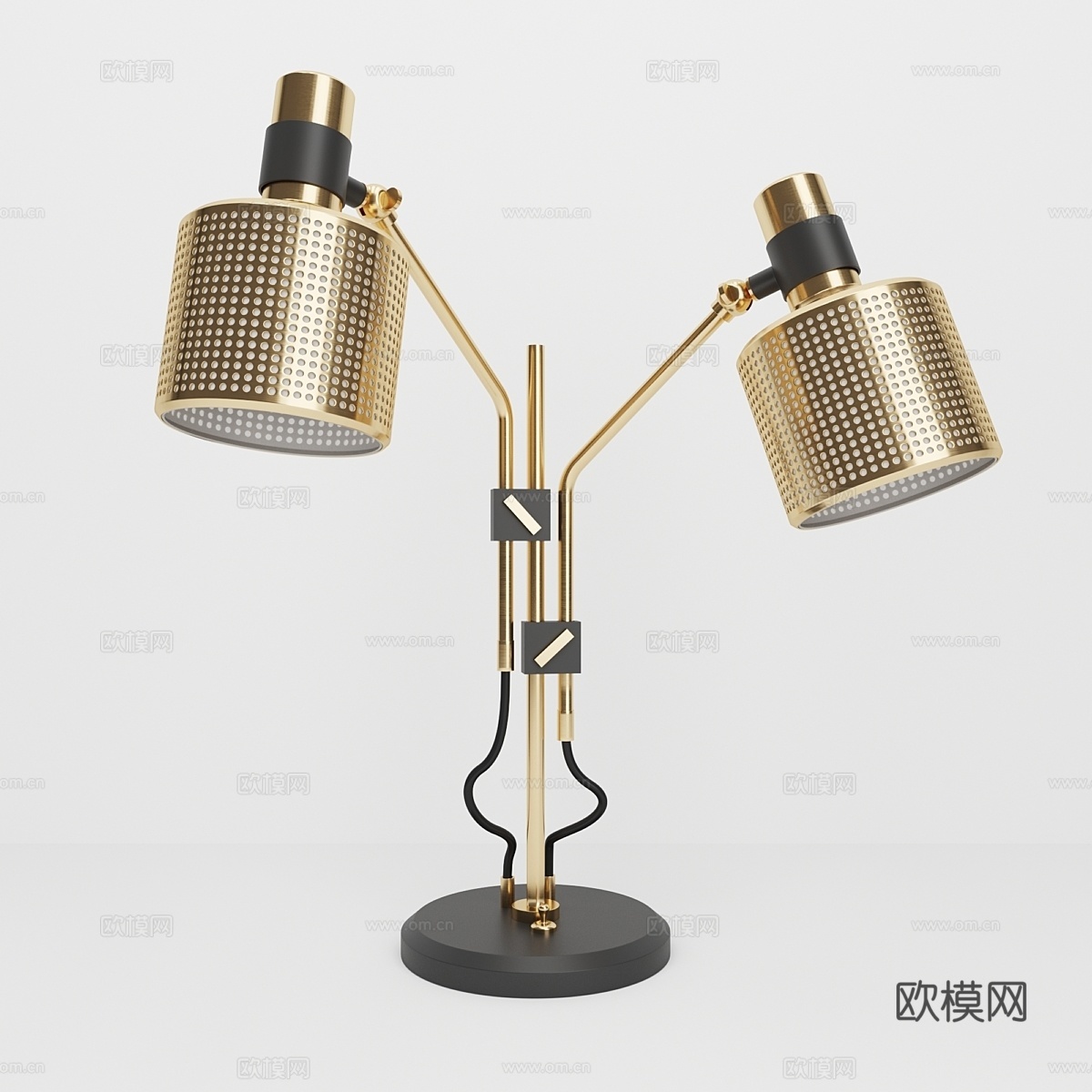 伯特·弗兰克·里德尔双头台灯3d模型下载