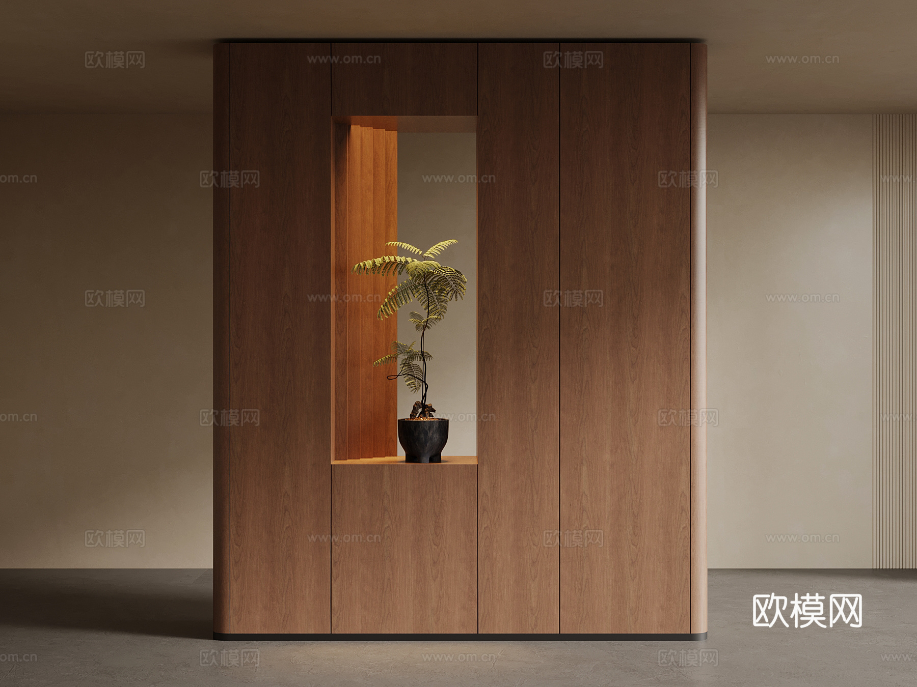 新中式玄关su模型