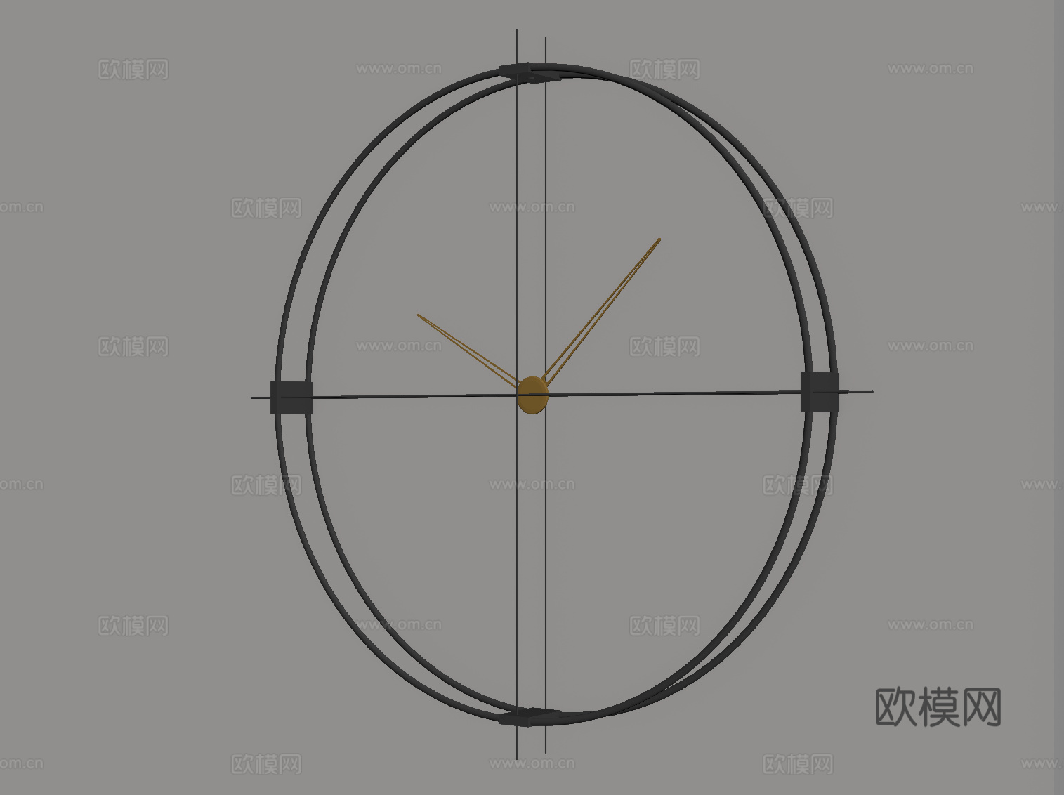 现代钟表 挂钟su模型