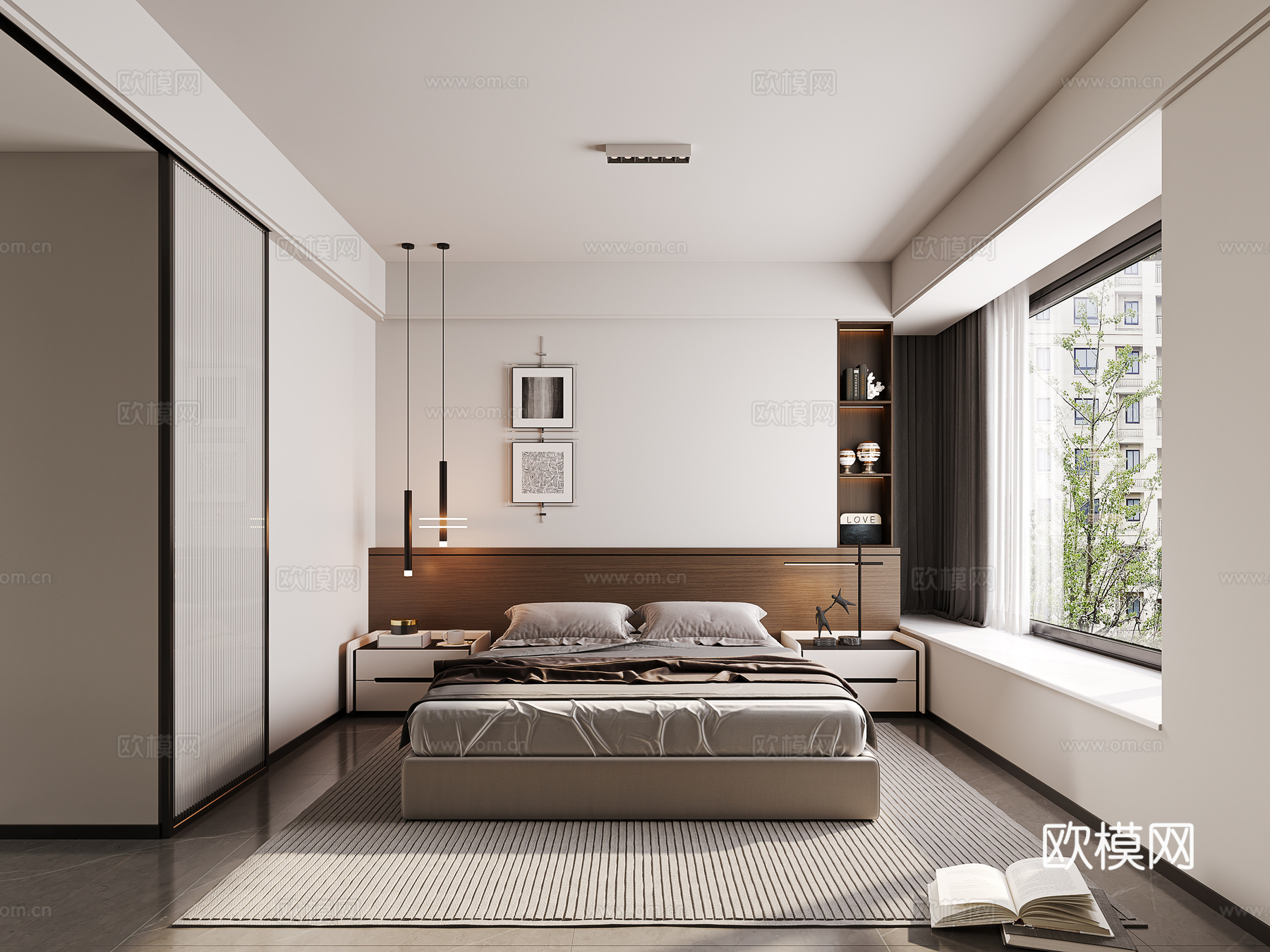 轻奢意式 样板间 最新全套施工图 效果图合集cad施工图