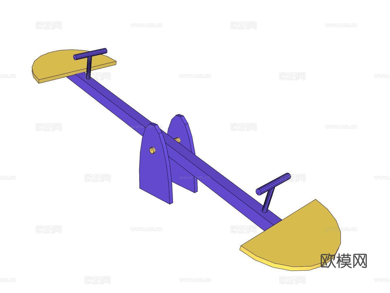 健身器材su模型下载（渲染图2）