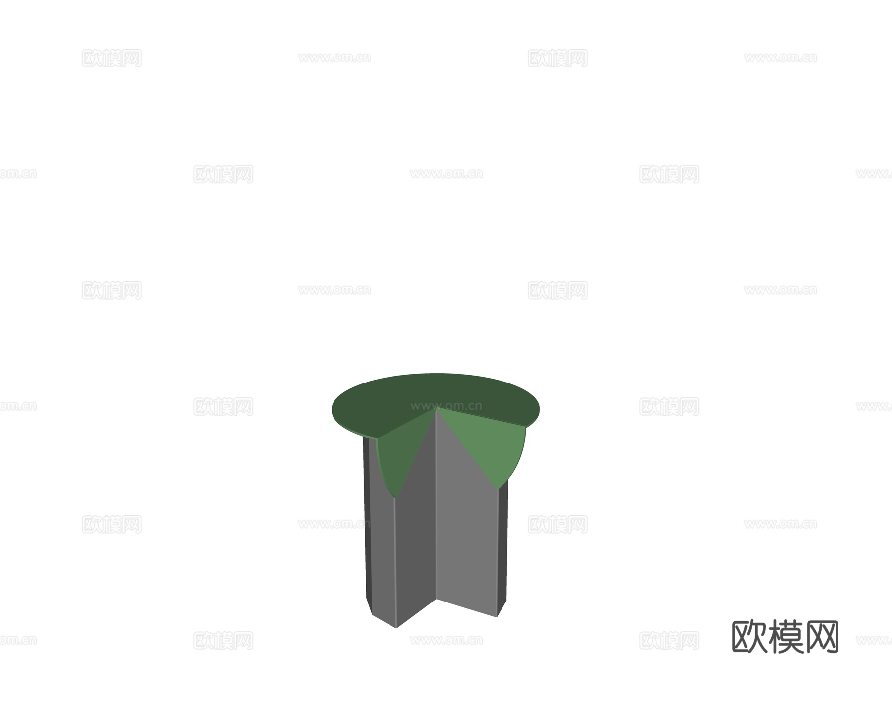 LIVINTWIST 现代户外 庭院花园 网红茶几 异形茶几su模型下载（渲染图2）