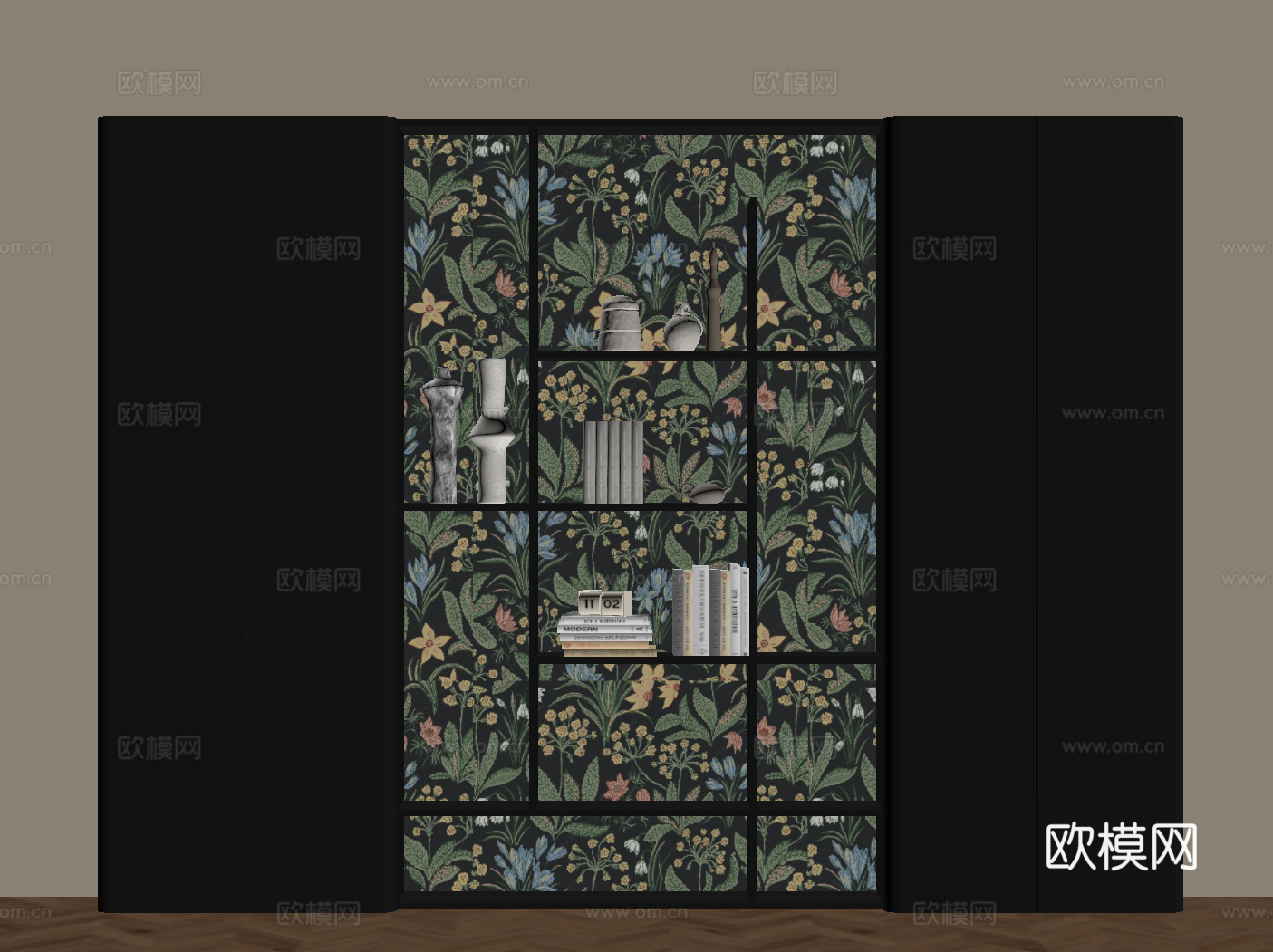 法式复古书柜su模型