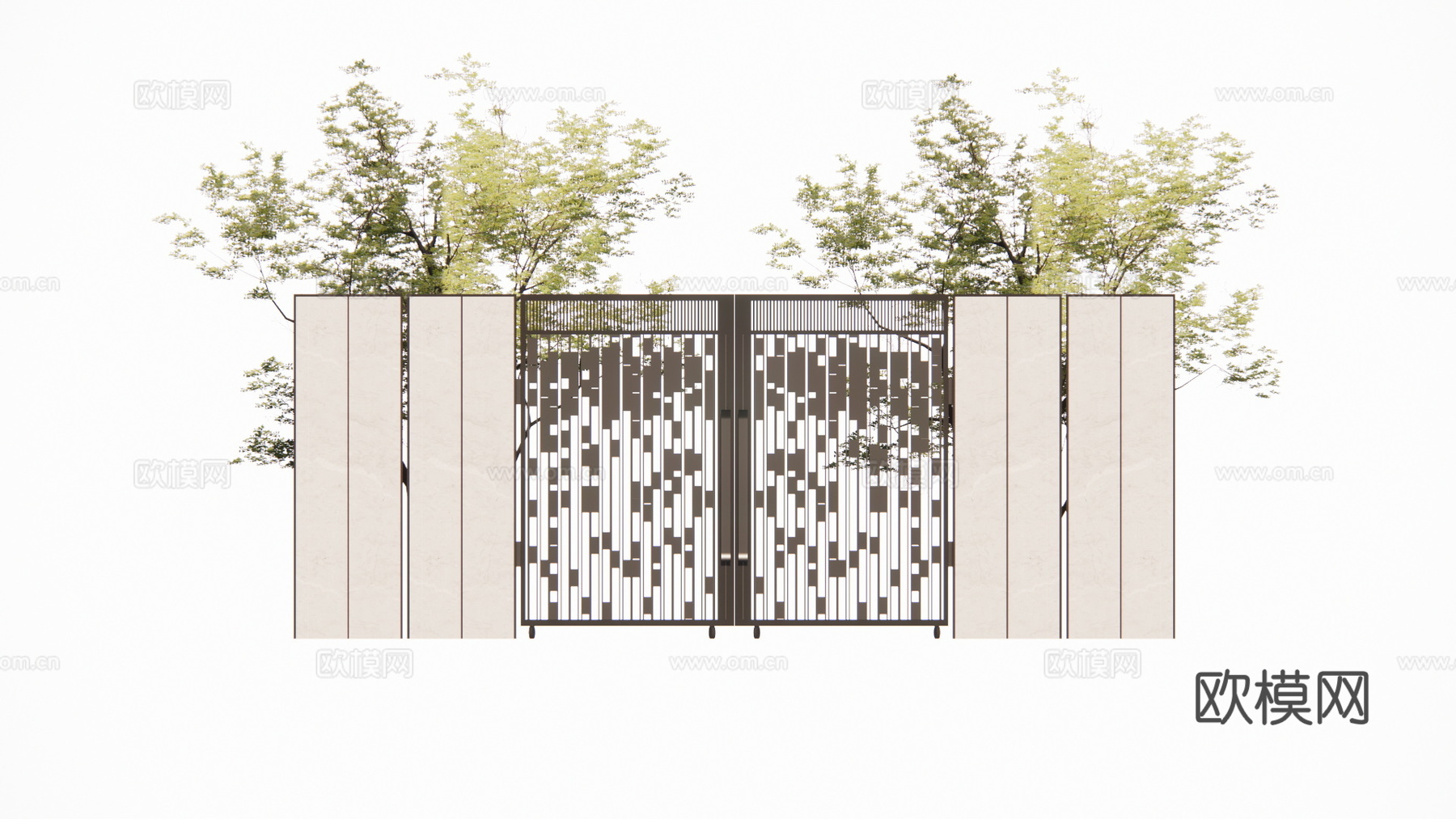 造景 水景 门 微景观 室内造景 屋顶花园 庭院门 庭院灯su模型