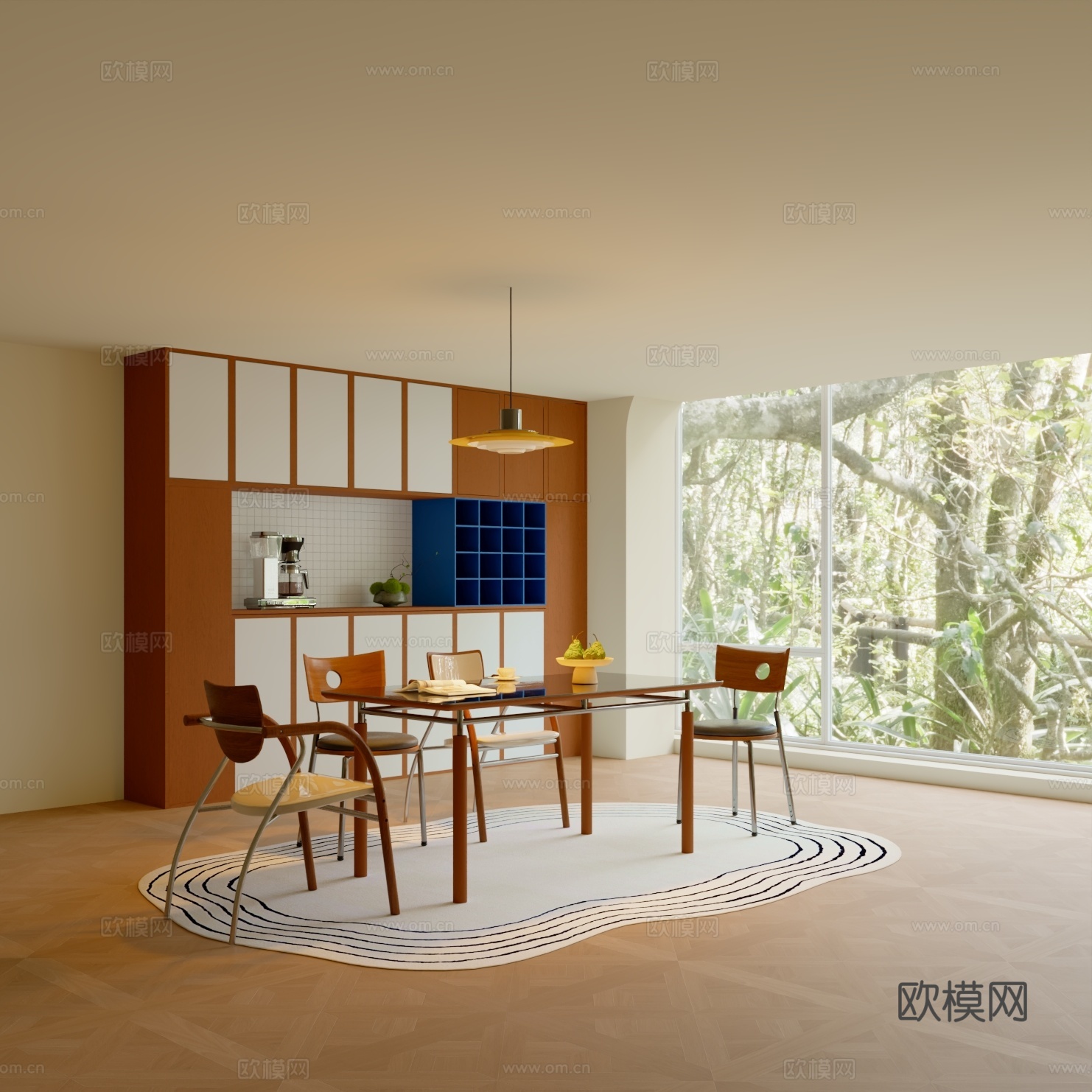 中古包豪斯餐厅免费3d模型