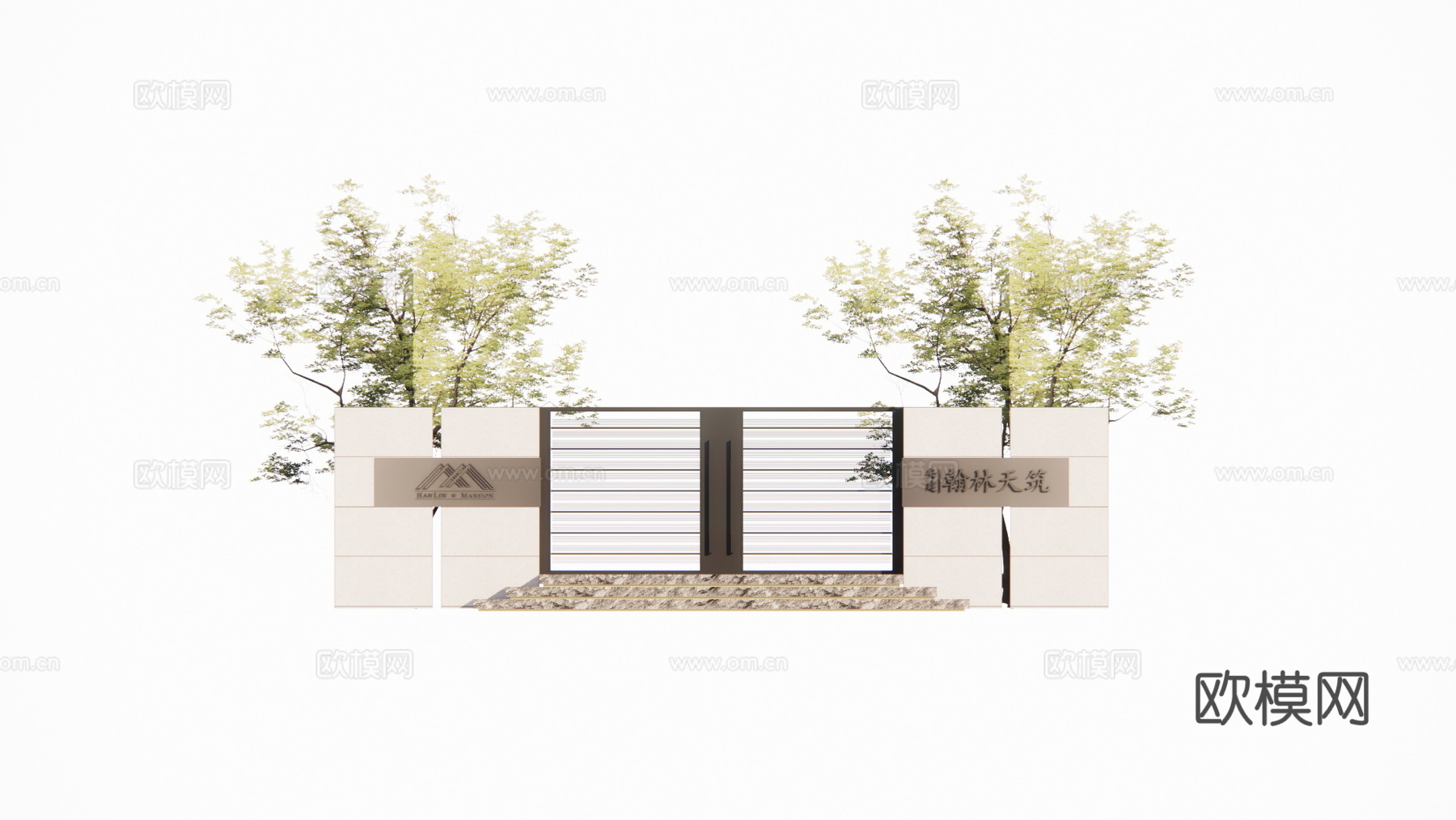 造景 水景 门 微景观 室内造景 屋顶花园 庭院门 庭院灯su模型