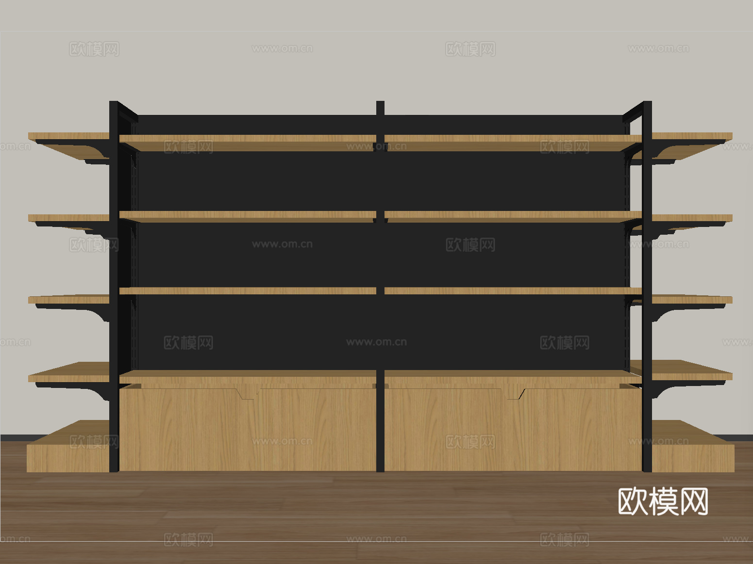 现代货架 置物架 储物柜su模型