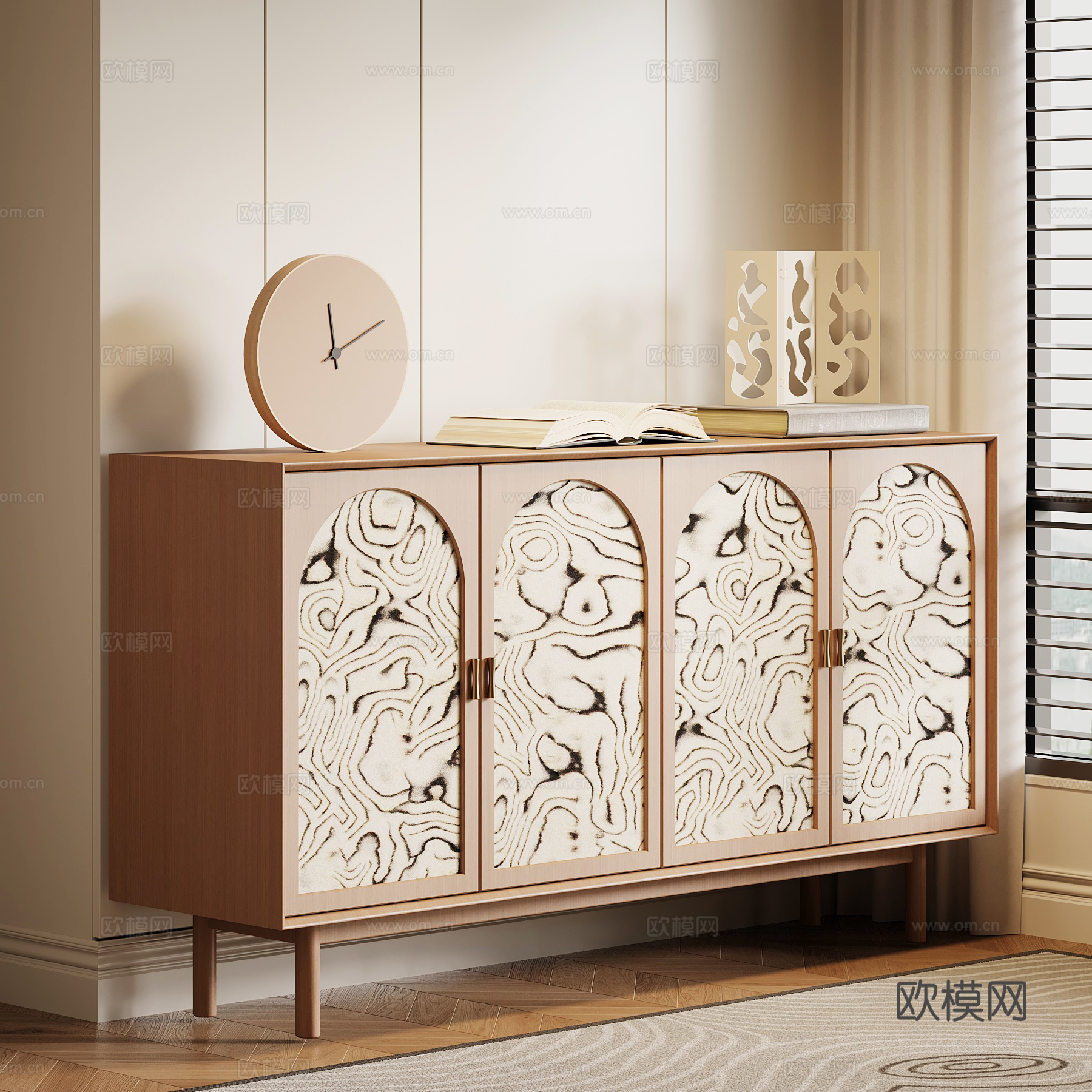 中古边柜 玄关柜 斗柜su模型