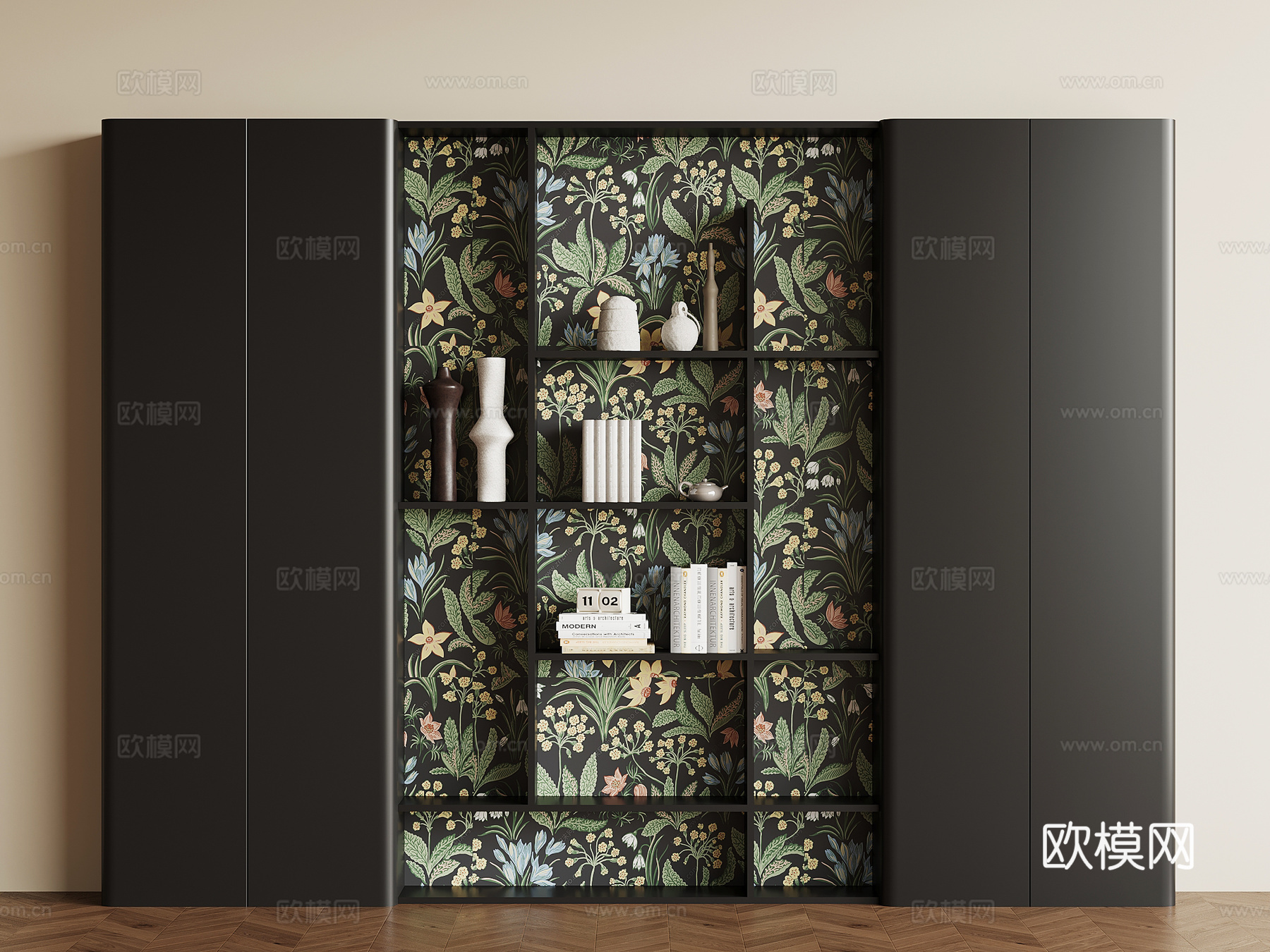 法式复古书柜su模型