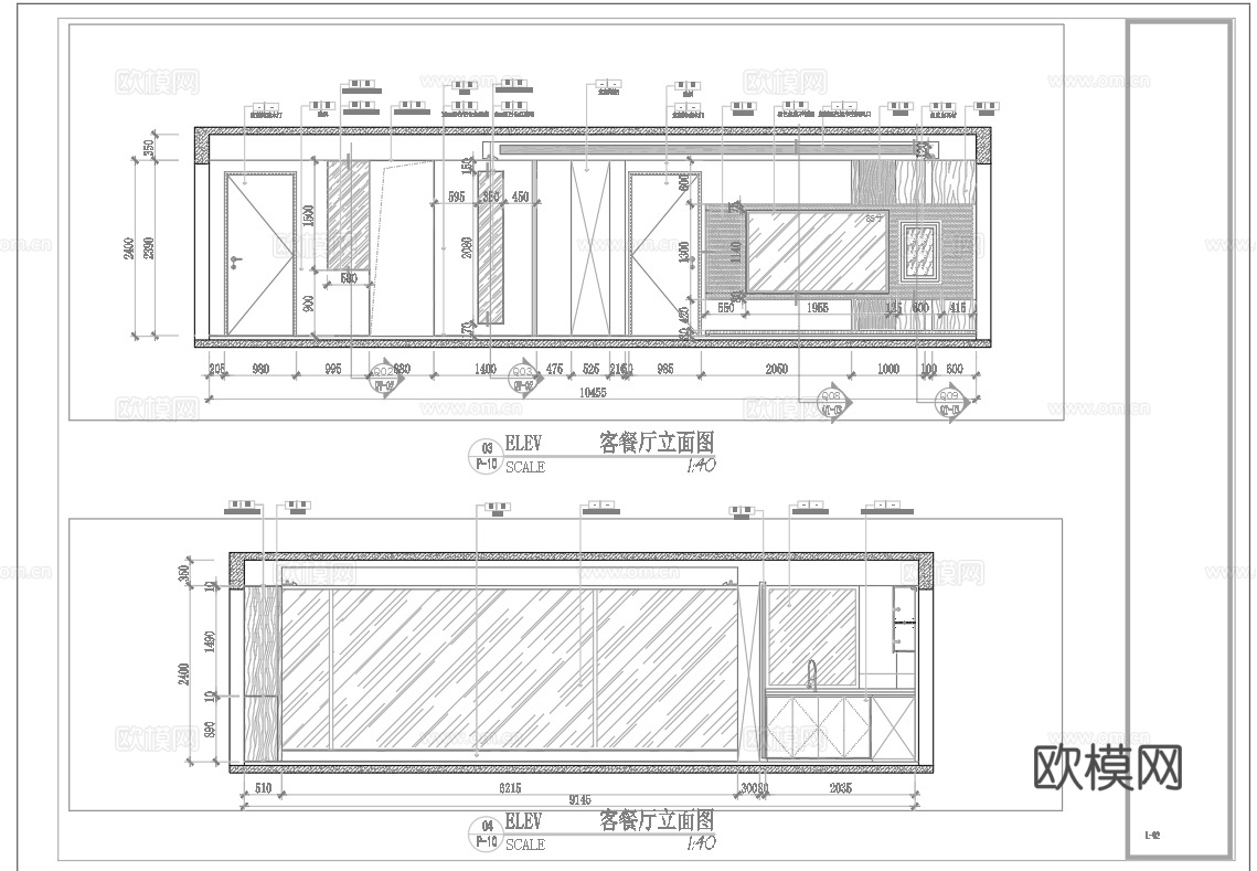 轻奢大平层 样板间 最新全套施工图 效果图合集cad施工图
