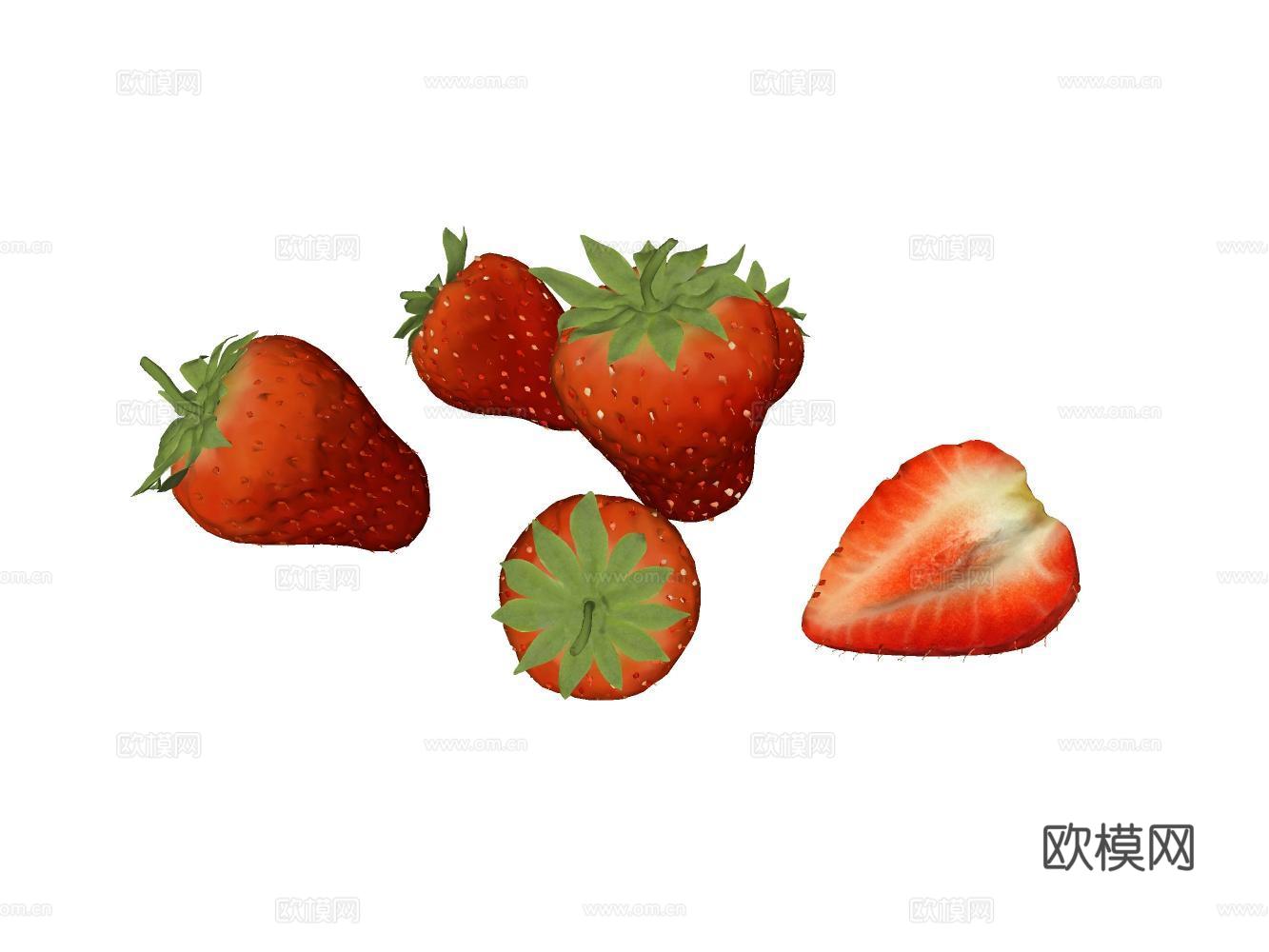 草莓su模型下载（渲染图2）
