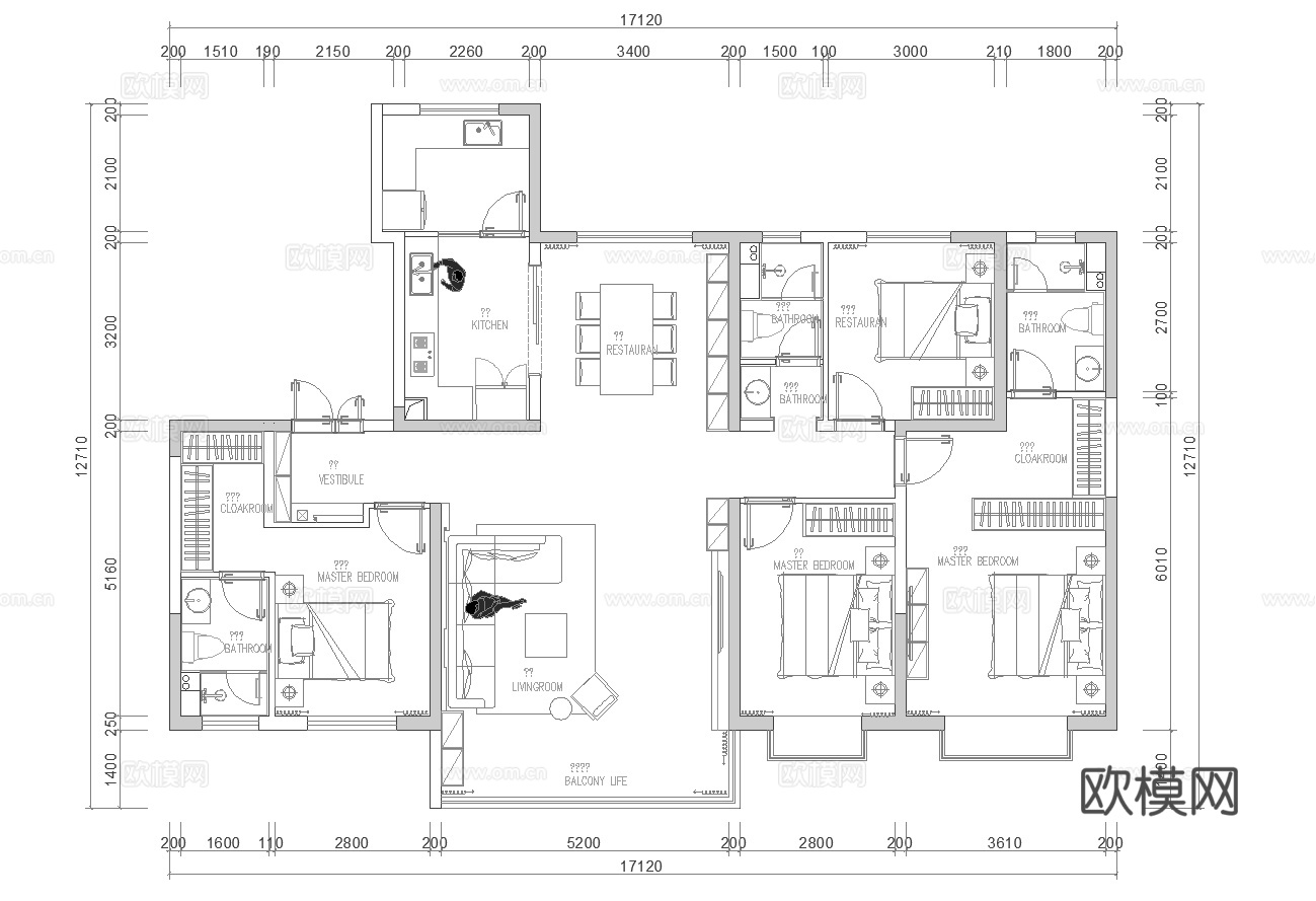 宋氏美学 样板间 最新全套施工图 效果图合集cad施工图