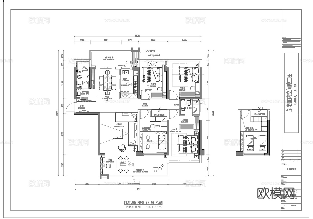轻奢意式 样板间 最新全套施工图 效果图合集cad施工图