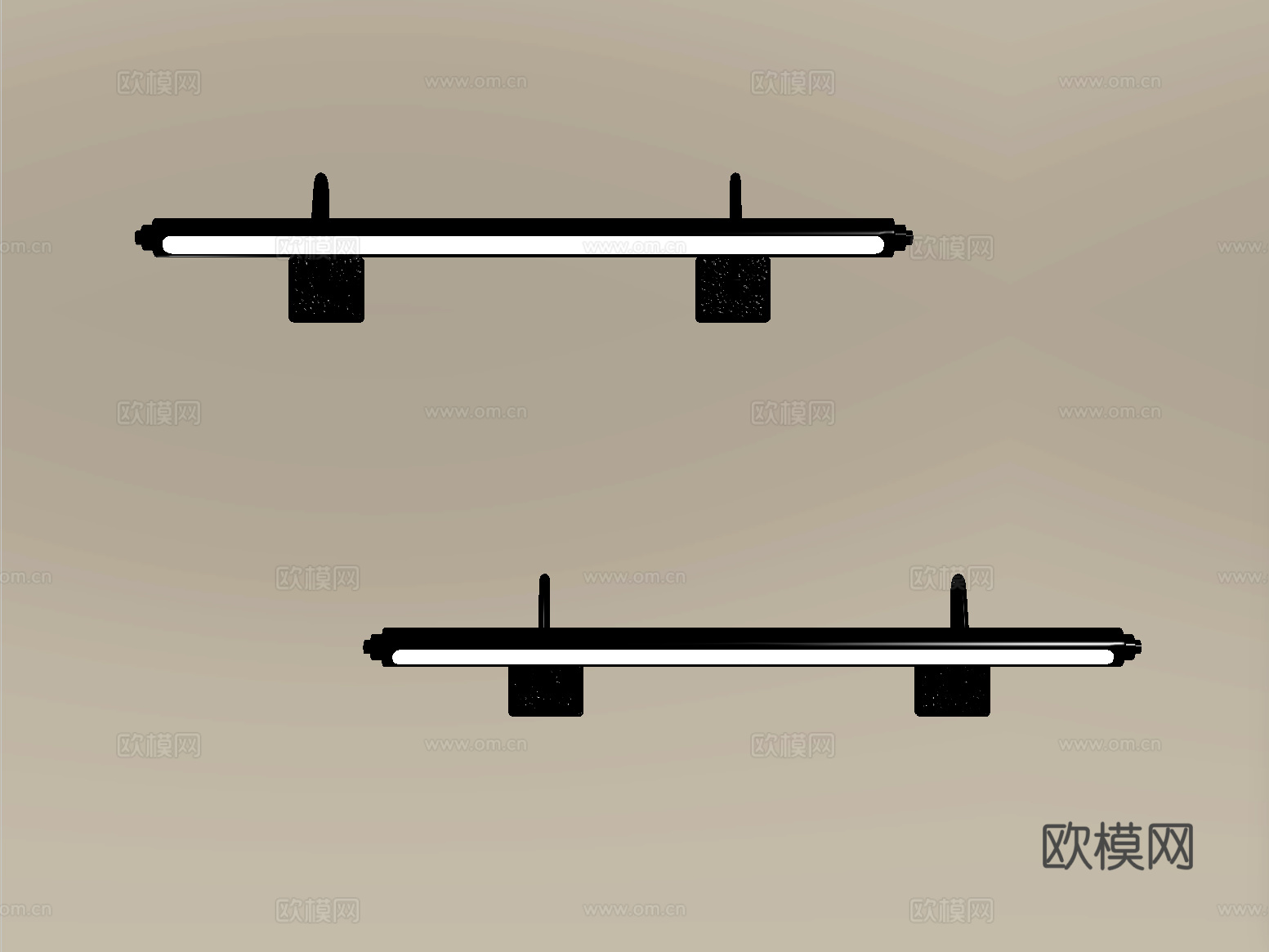法式壁灯 镜前灯 装饰灯 条形灯su模型下载（渲染图2）