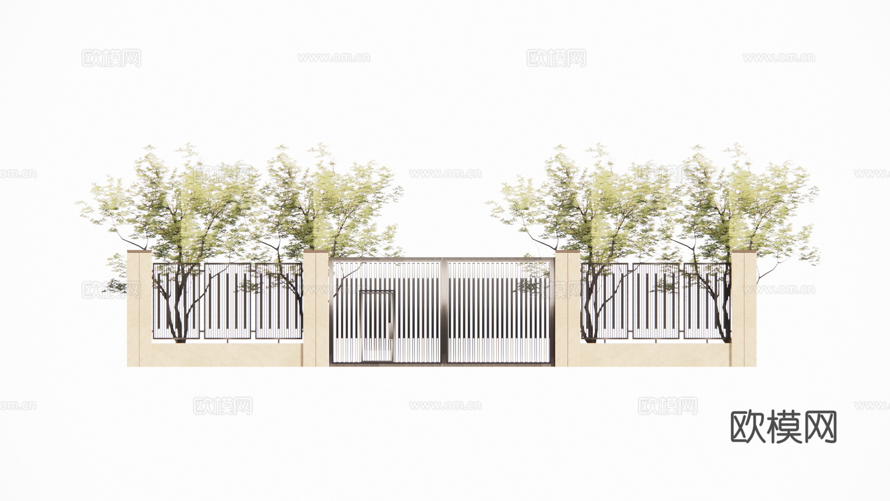 造景 水景 门 微景观 室内造景 屋顶花园 庭院门 庭院灯su模型