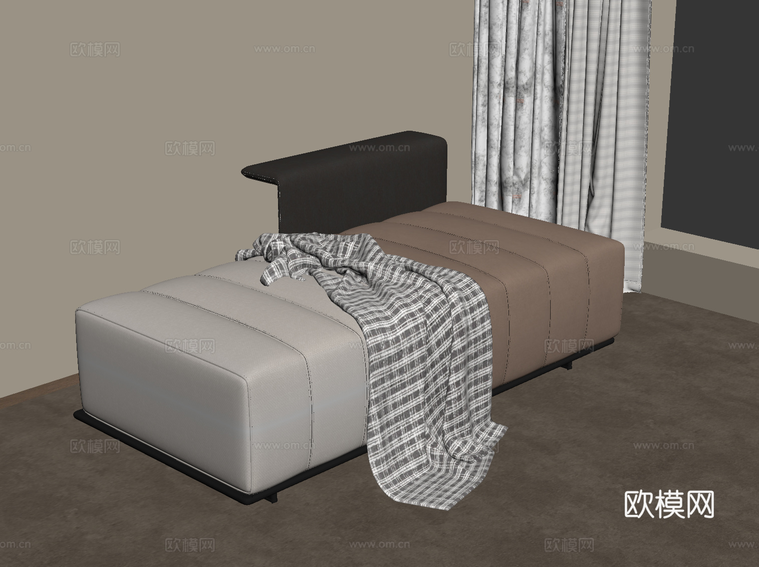 现代简约换鞋凳 长凳 沙发凳su模型