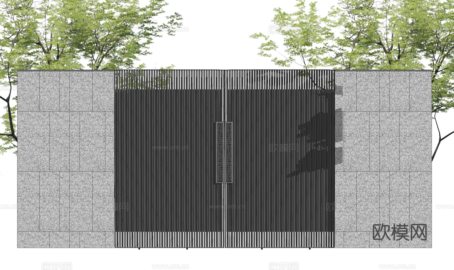 造景 水景 门 微景观 室内造景 屋顶花园 庭院门 庭院灯su模型