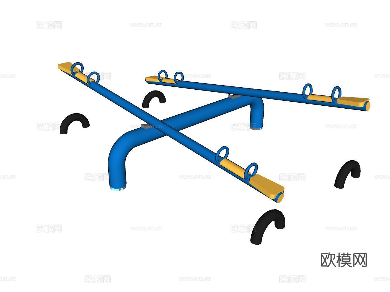 健身器材su模型