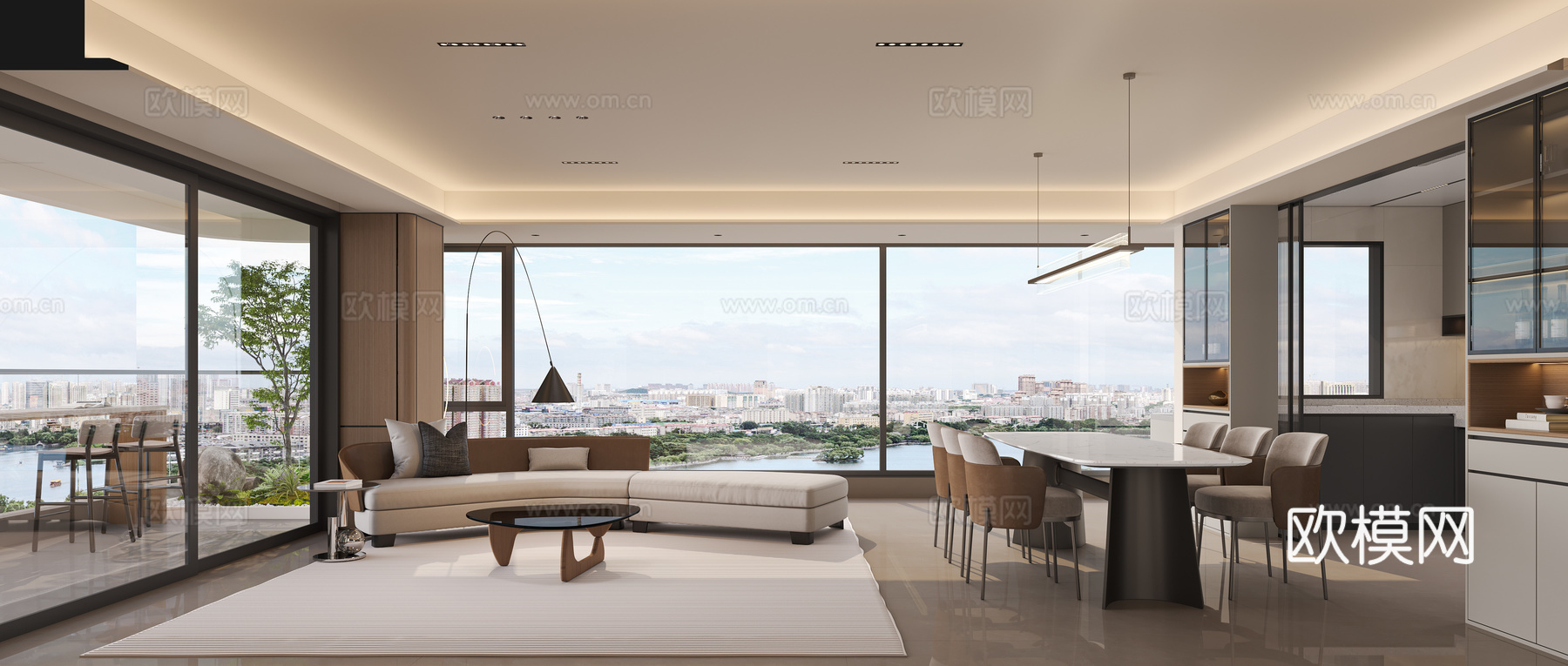 轻奢大平层 样板间 最新全套施工图 效果图合集cad施工图