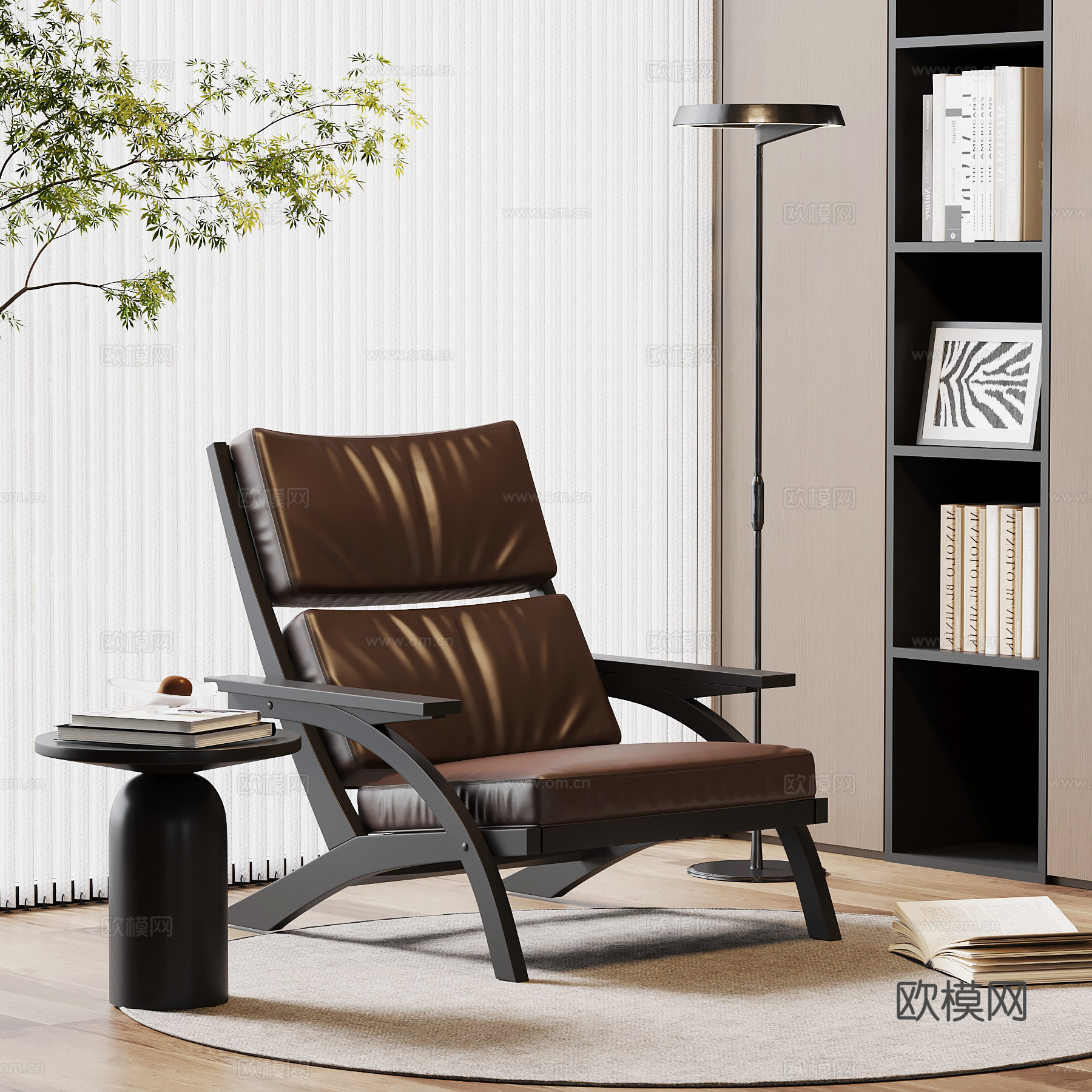 现代意式休闲椅su模型