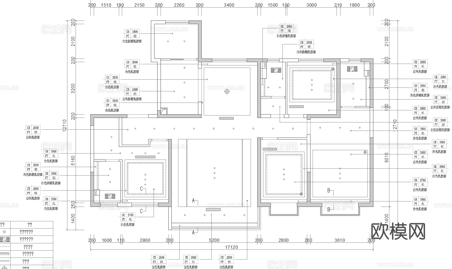 宋氏美学 样板间 最新全套施工图 效果图合集cad施工图