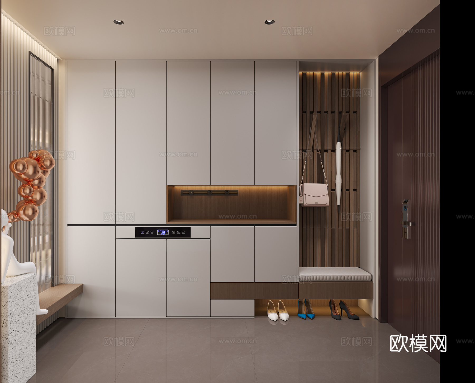 轻奢大平层 样板间 最新全套施工图 效果图合集cad施工图