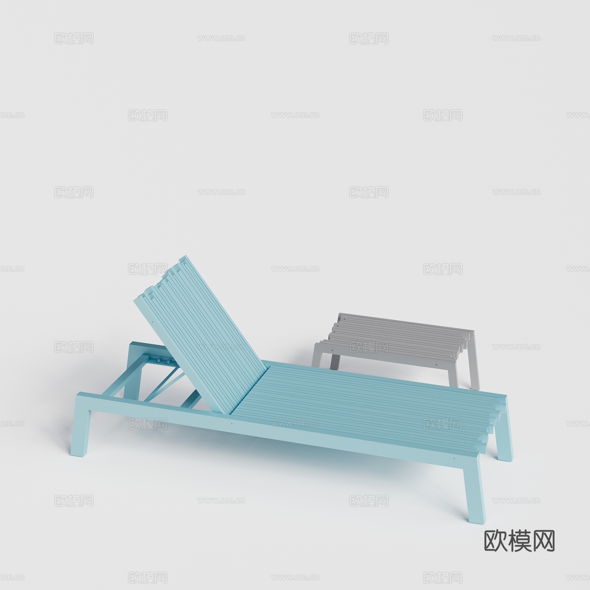 LIVINTWIST 现代户外 庭院花园 泳池 沙滩 露台躺su模型