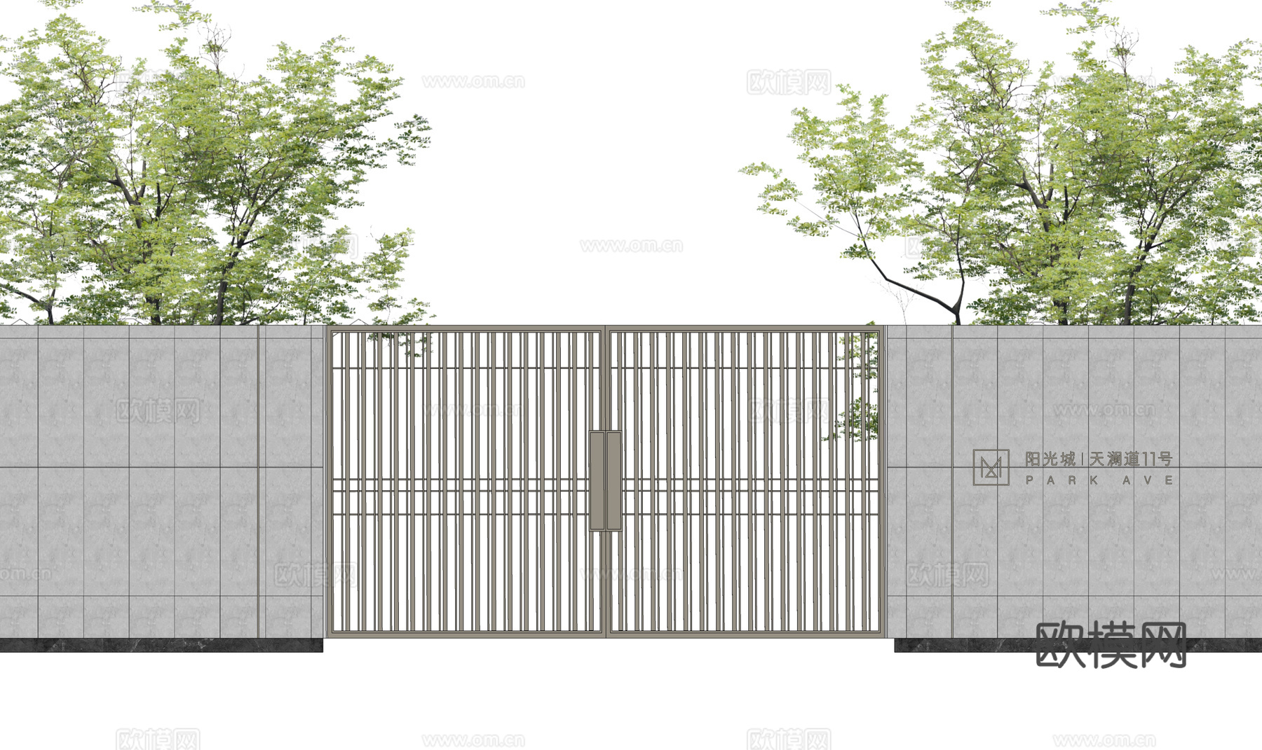 造景 水景 门 微景观 室内造景 屋顶花园 庭院门 庭院灯su模型