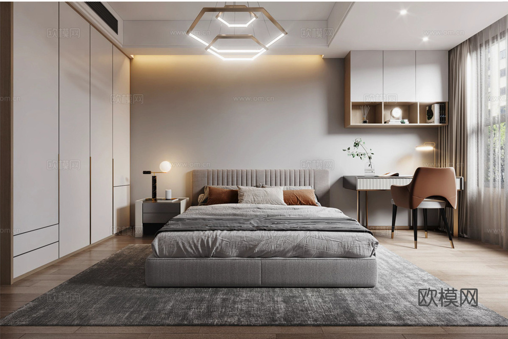 轻奢大平层 样板间 最新全套施工图 效果图合集cad施工图