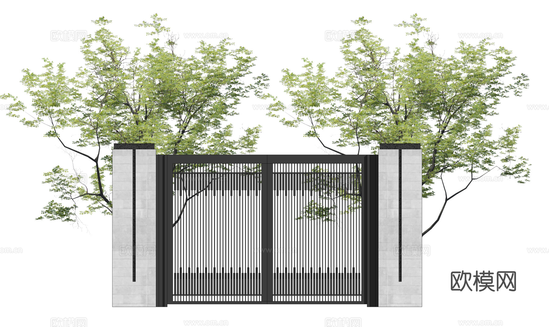 造景 水景 门 微景观 室内造景 屋顶花园 庭院门 庭院灯su模型