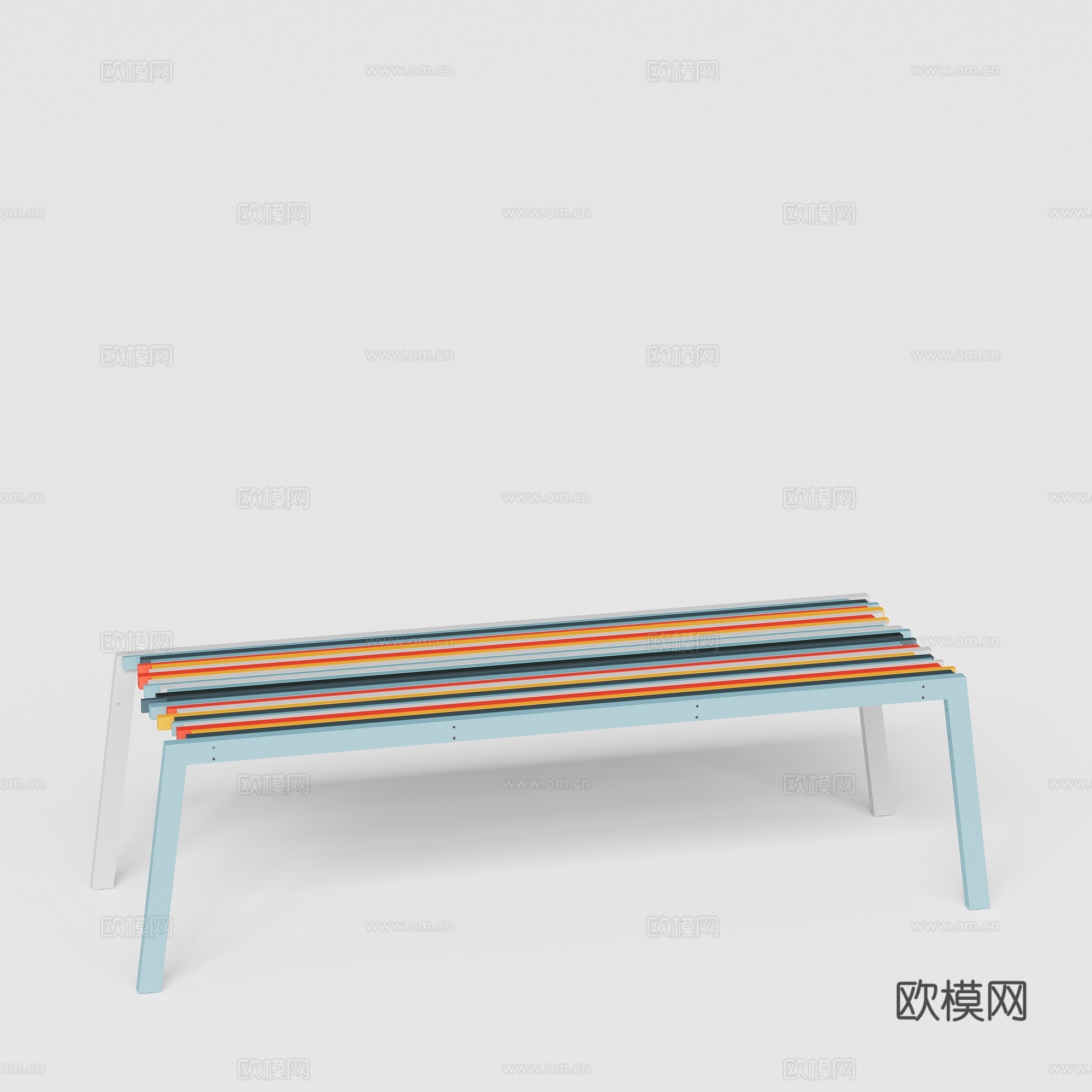 LIVINTWIST 现代户外 庭院花园 网红餐桌 七彩餐桌su模型